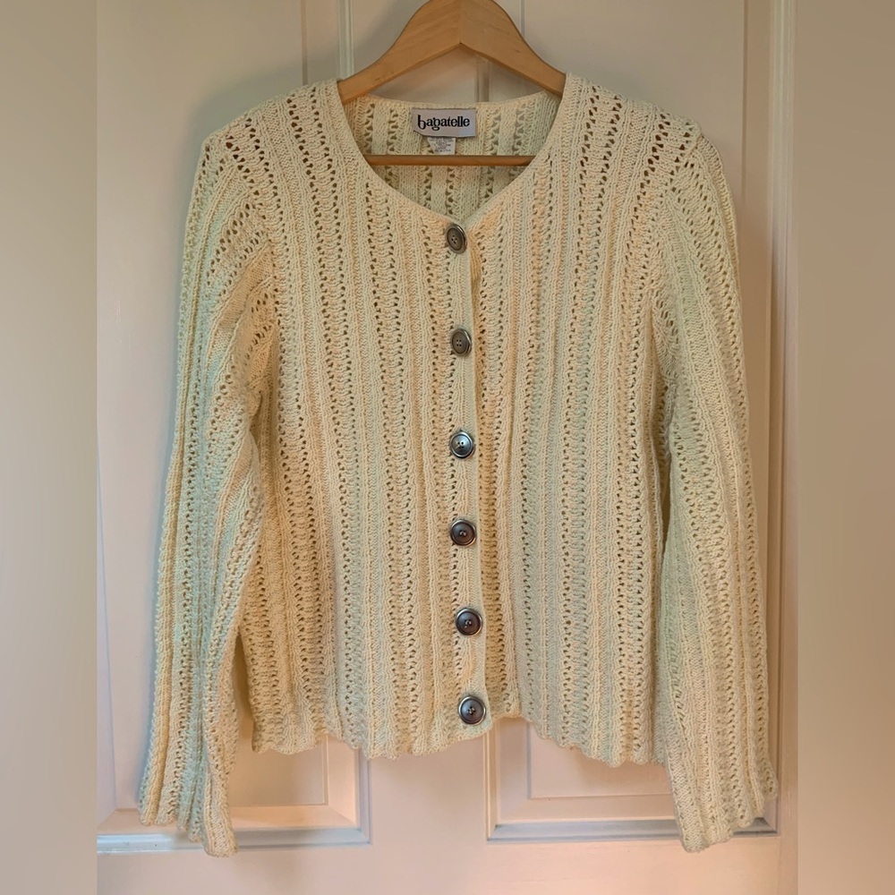 Bagatelle pale yellow cotton sweater